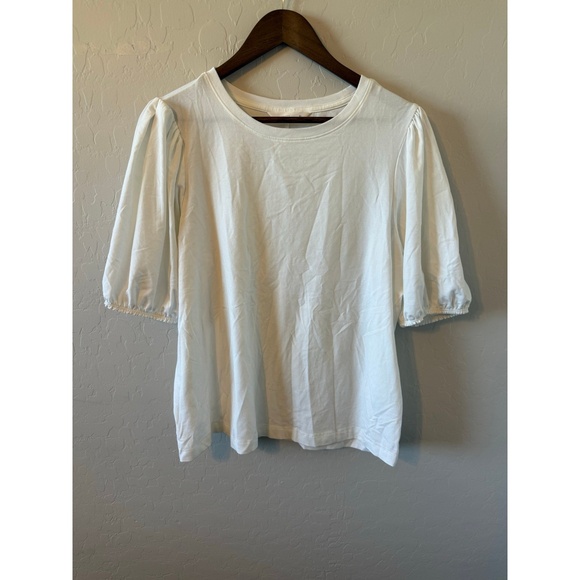 LC Lauren Conrad Tops - Lauren Conrad‎ White Puff Sleeve Blouse | Size XL | Feminine & Fresh